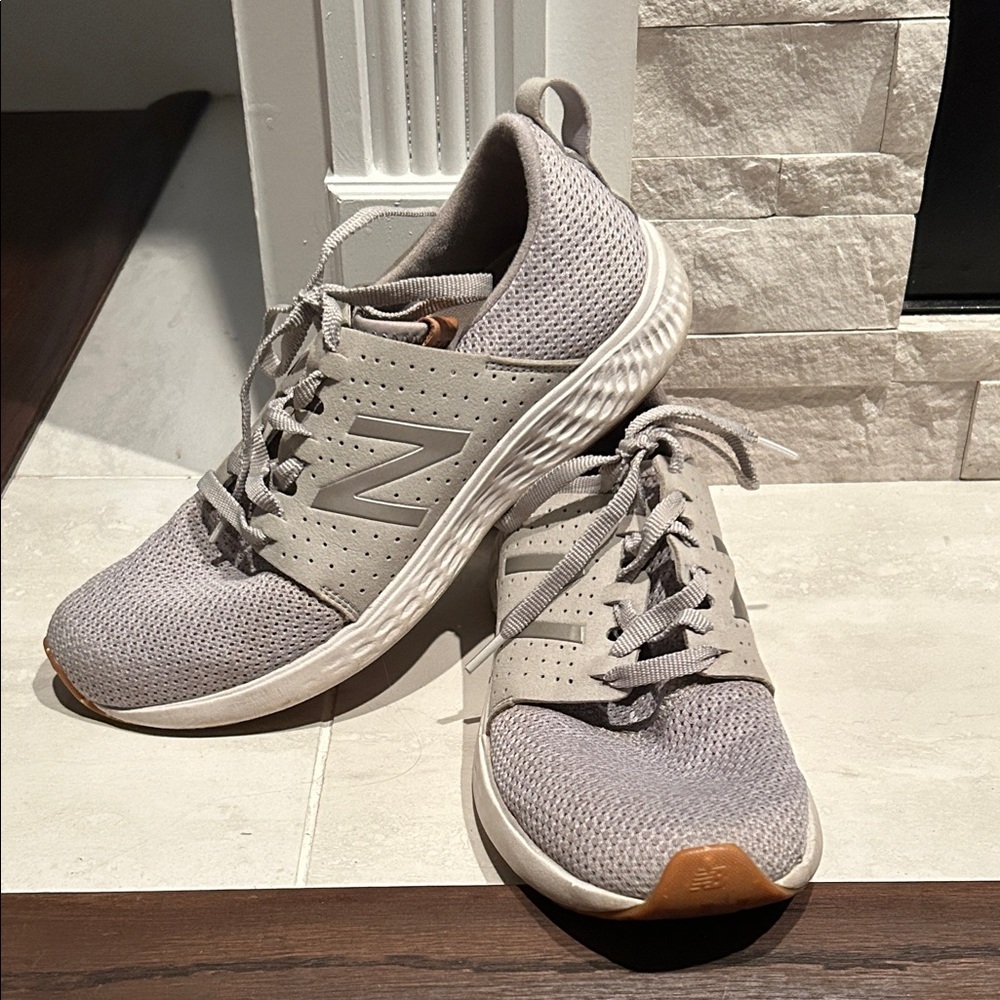 New Balance Light Gray Running Shoes